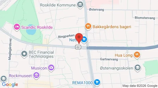 Kontorlokaler til leje i Roskilde - kort over placeringen