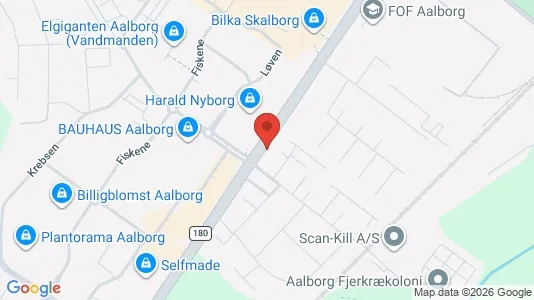 Kliniklokaler til leje i Aalborg SV - kort over placeringen