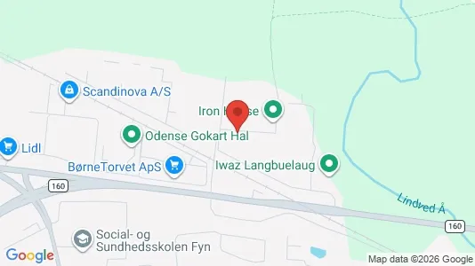 Kliniklokaler til leje i Odense SØ - kort over placeringen