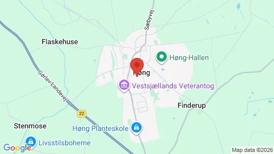 Butikslokaler til leje i Høng - kort over placeringen