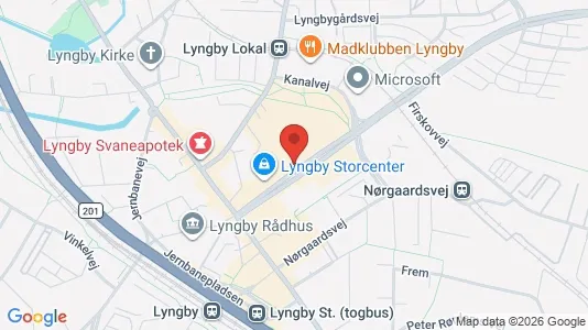 Kliniklokaler til leje i Kongens Lyngby - kort over placeringen