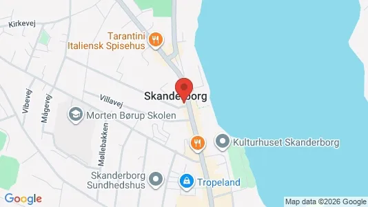 Kliniklokaler til leje i Skanderborg - kort over placeringen