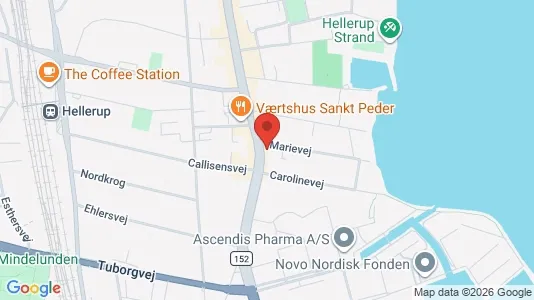 Kliniklokaler til leje i Hellerup - kort over placeringen