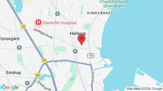 Kliniklokaler til leje i Hellerup - kort over placeringen