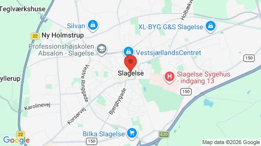 Kliniklokaler til leje i Slagelse - kort over placeringen