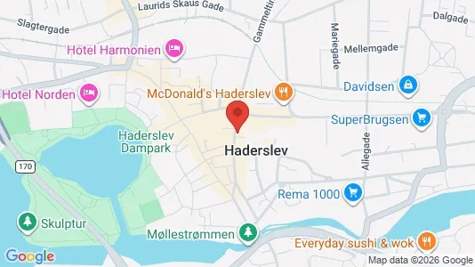 Kliniklokaler til salg i Haderslev - kort over placeringen