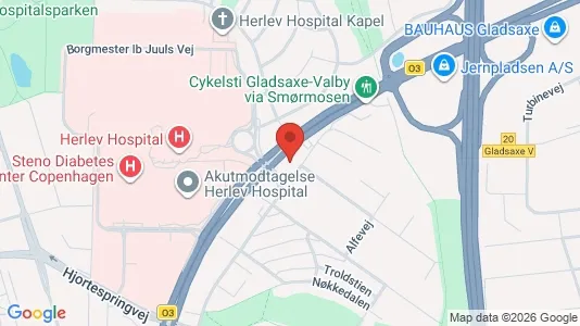 Kliniklokaler til leje i Herlev - kort over placeringen