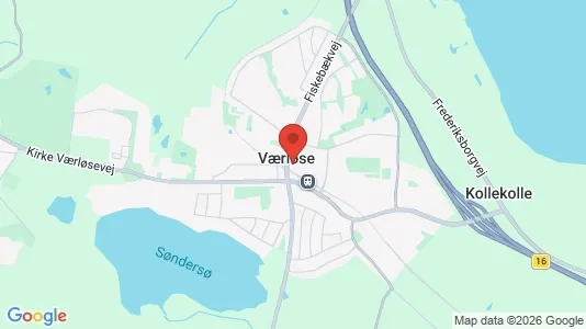 Butikslokaler til leje i Værløse - kort over placeringen