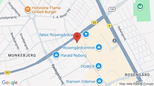 Kliniklokaler til leje i Odense M - kort over placeringen
