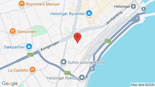 Kliniklokaler til leje i Helsingør - kort over placeringen
