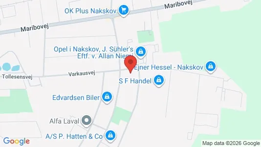 Kliniklokaler til leje i Nakskov - kort over placeringen